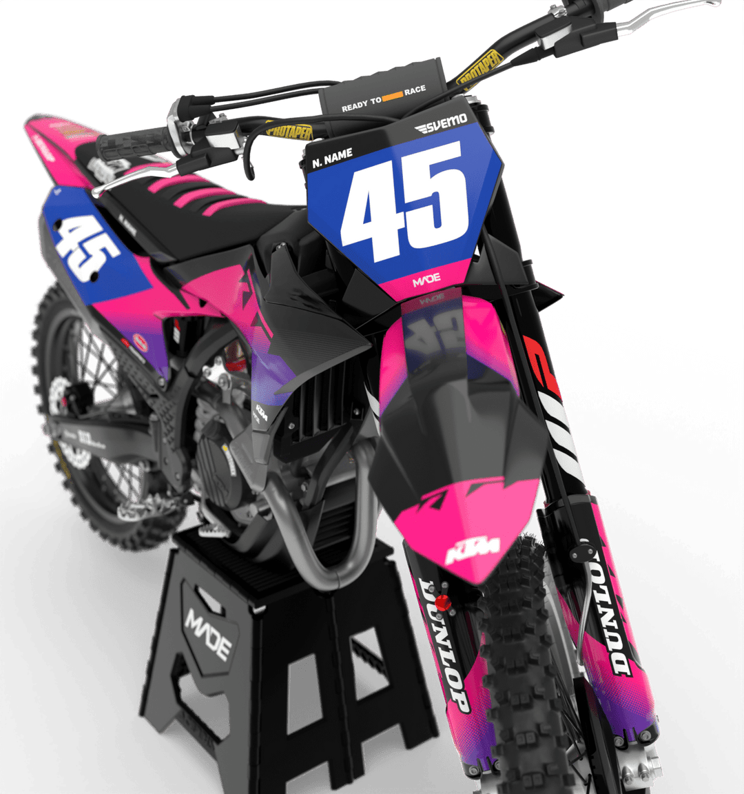 KTM LIGHT GRAPHICS KIT - Madestickers Pink#color_pink