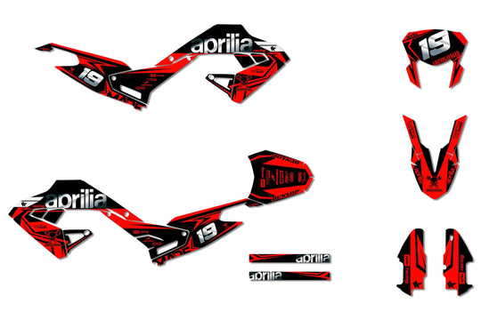 APRILIA GRINZ GRAPHICS KIT - Madestickers