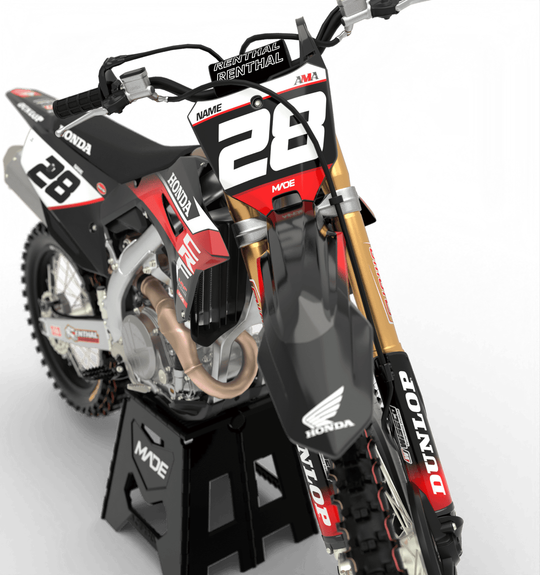 HONDA ZION GRAPHICS KIT - Madestickers Black#color_black