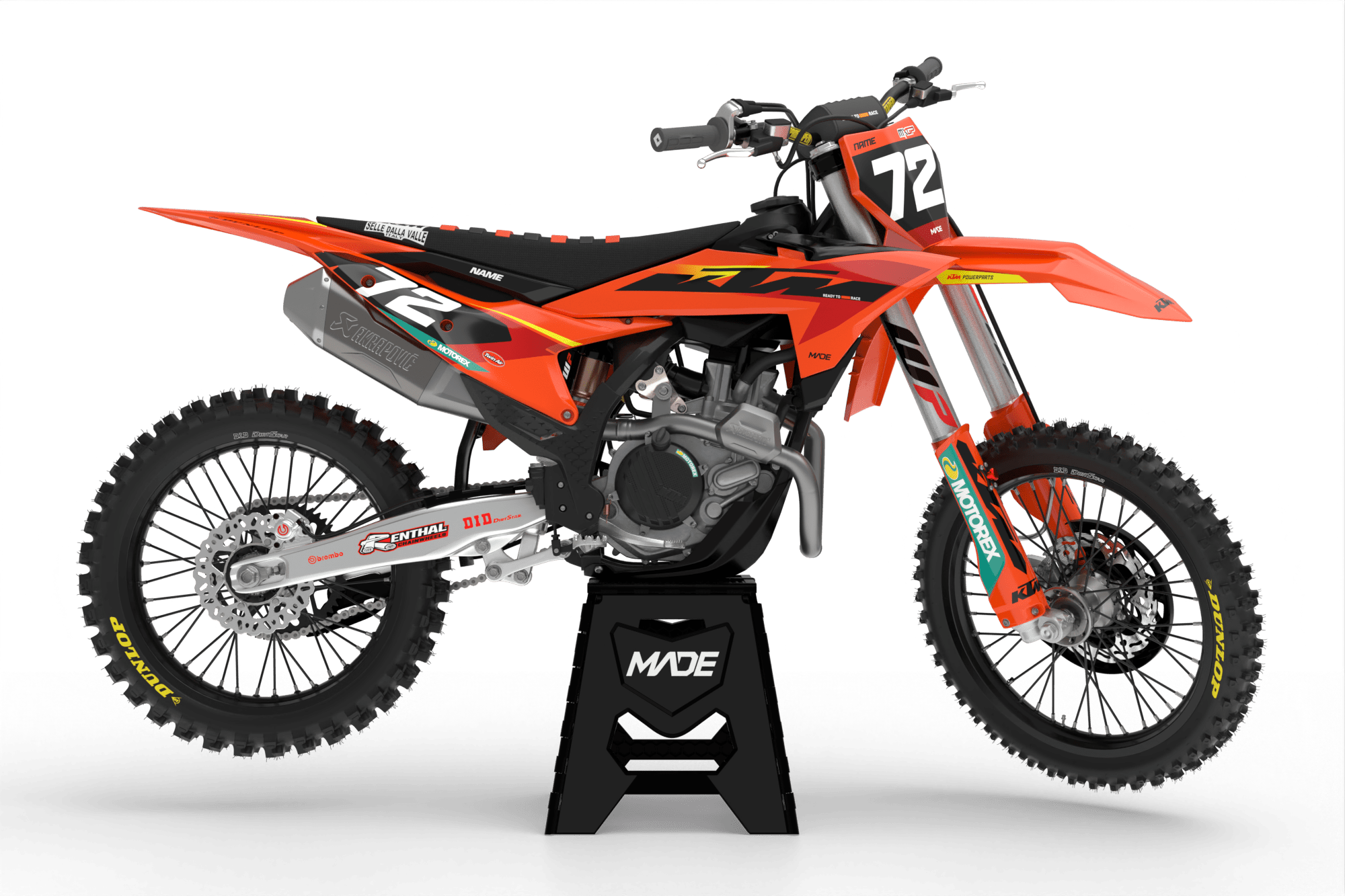 KTM STOCK 25 GRAPHICS KIT factory licensed product – Madestickers