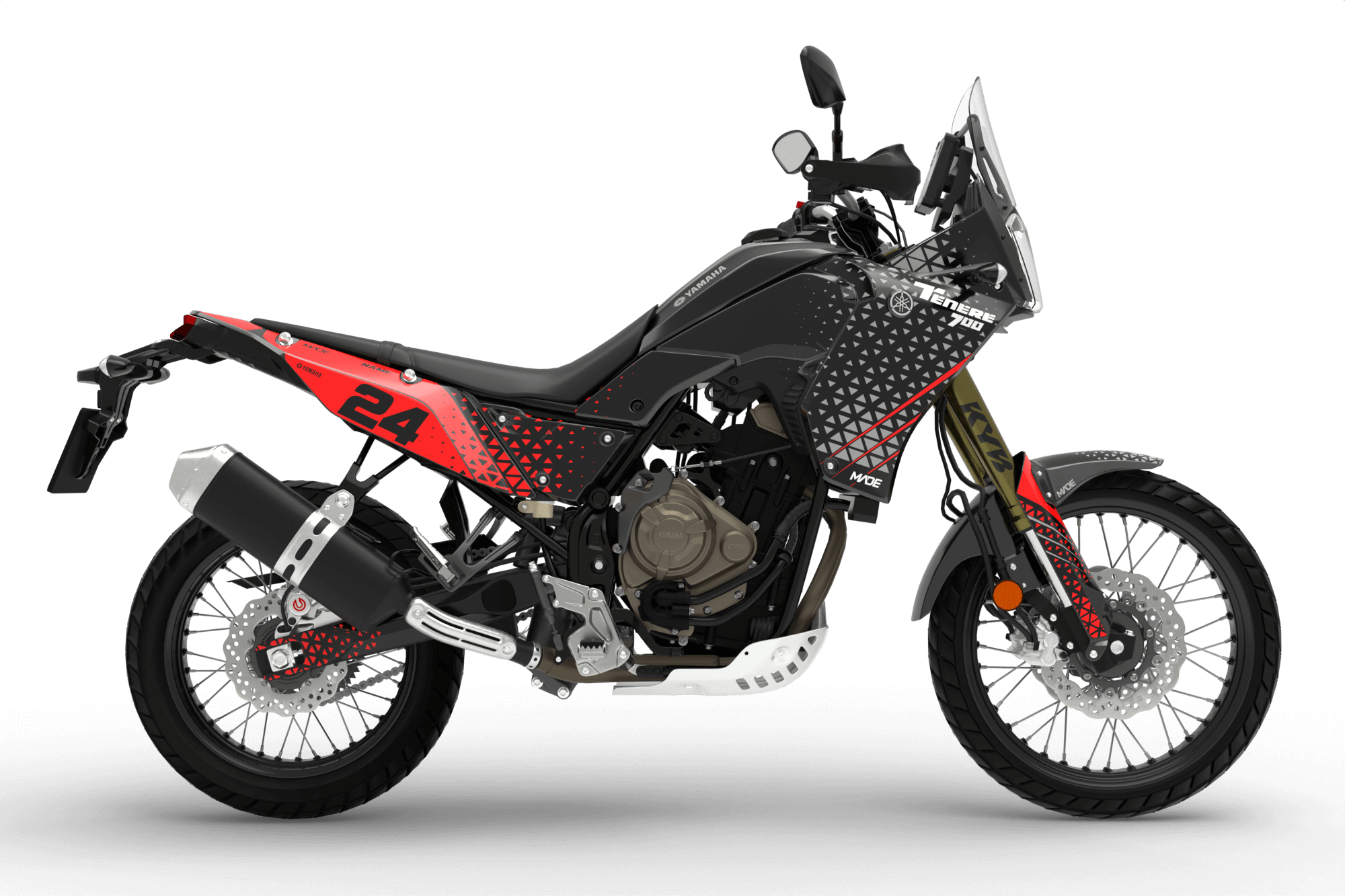 YAMAHA ADVENTURE TENERE TRIP GRAPHICS KIT - Madestickers Red#color_red