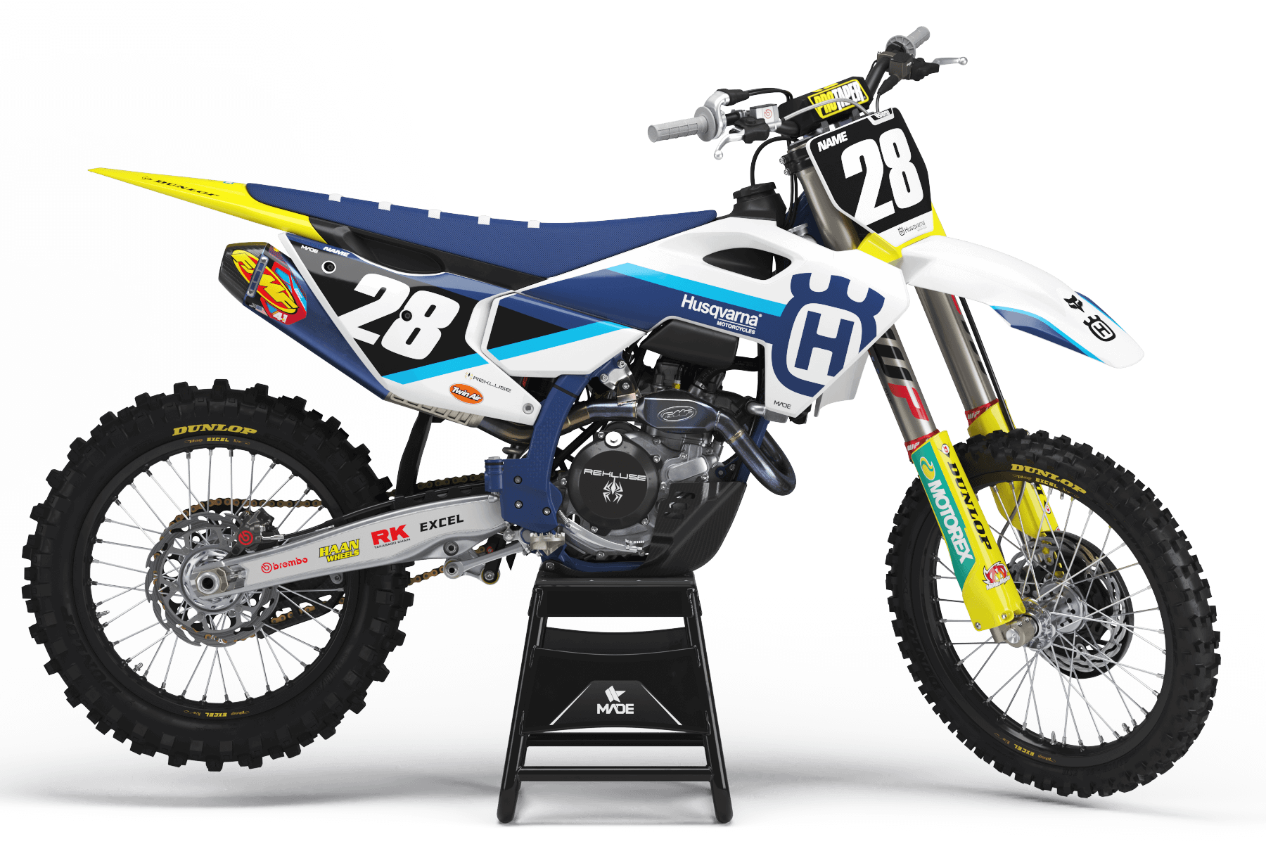 HUSQVARNA TREK GRAPHICS KIT - Madestickers White#color_white