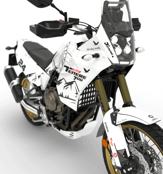 YAMAHA ADVENTURE TENERE TRIP GRAPHICS KIT - Madestickers White#color_white