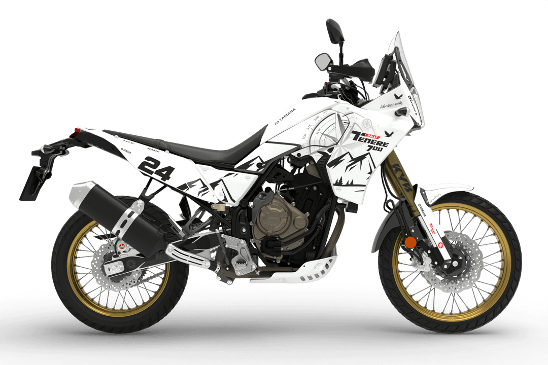 YAMAHA ADVENTURE TENERE TRIP GRAPHICS KIT - Madestickers White#color_white